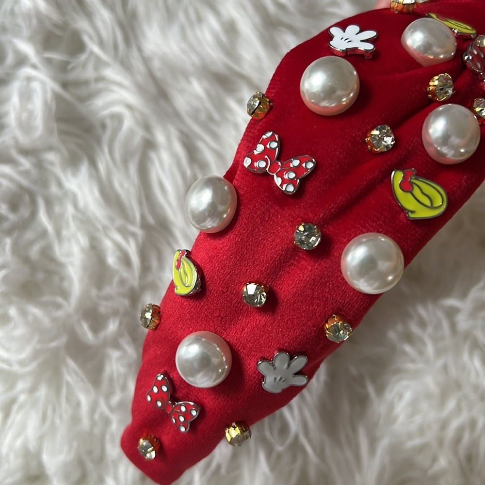 Red embellished headband